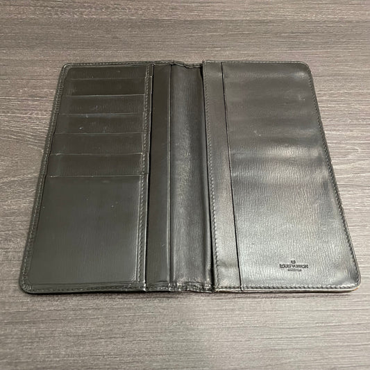 LOUIS VUITTON Black Epi Checkbook Holder