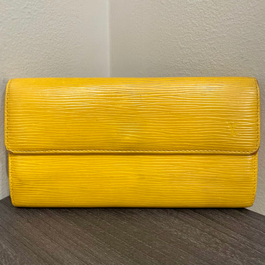 LOUIS VUITTON Yellow Epi Leather Wallet