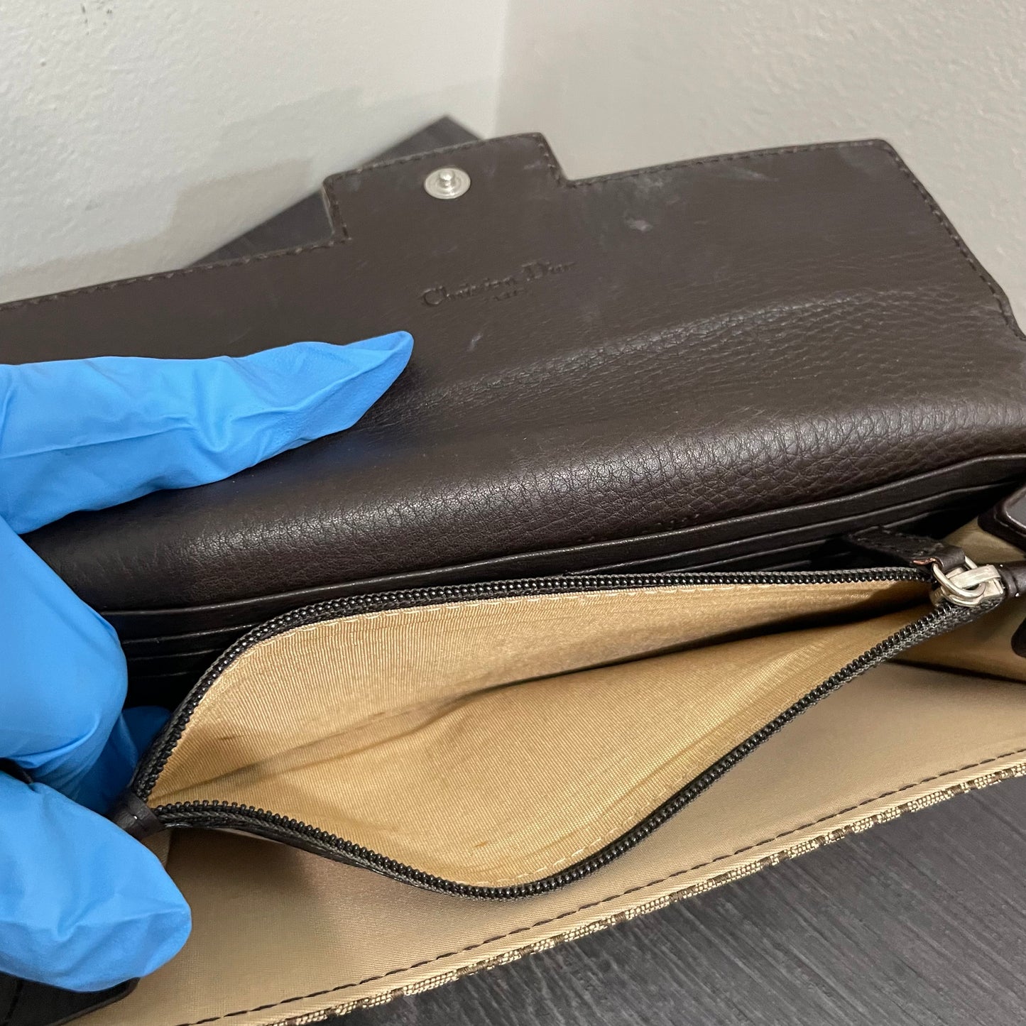 CHRISTIAN DIOR Canvas Wallet