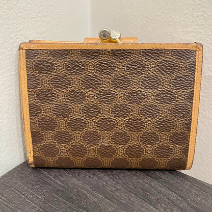 CELINE Canvas Wallet with Kiss Clasp