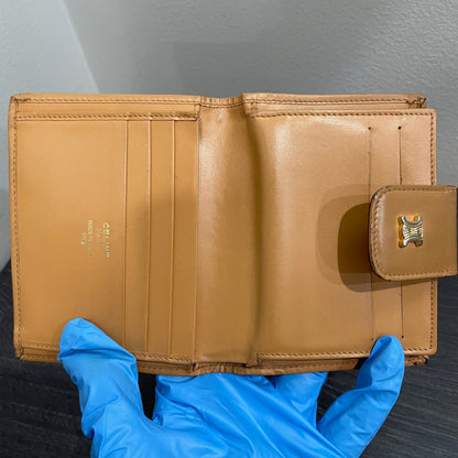 CELINE Canvas Wallet with Kiss Clasp