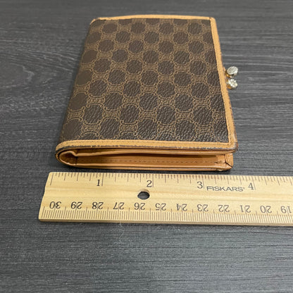 CELINE Canvas Wallet with Kiss Clasp