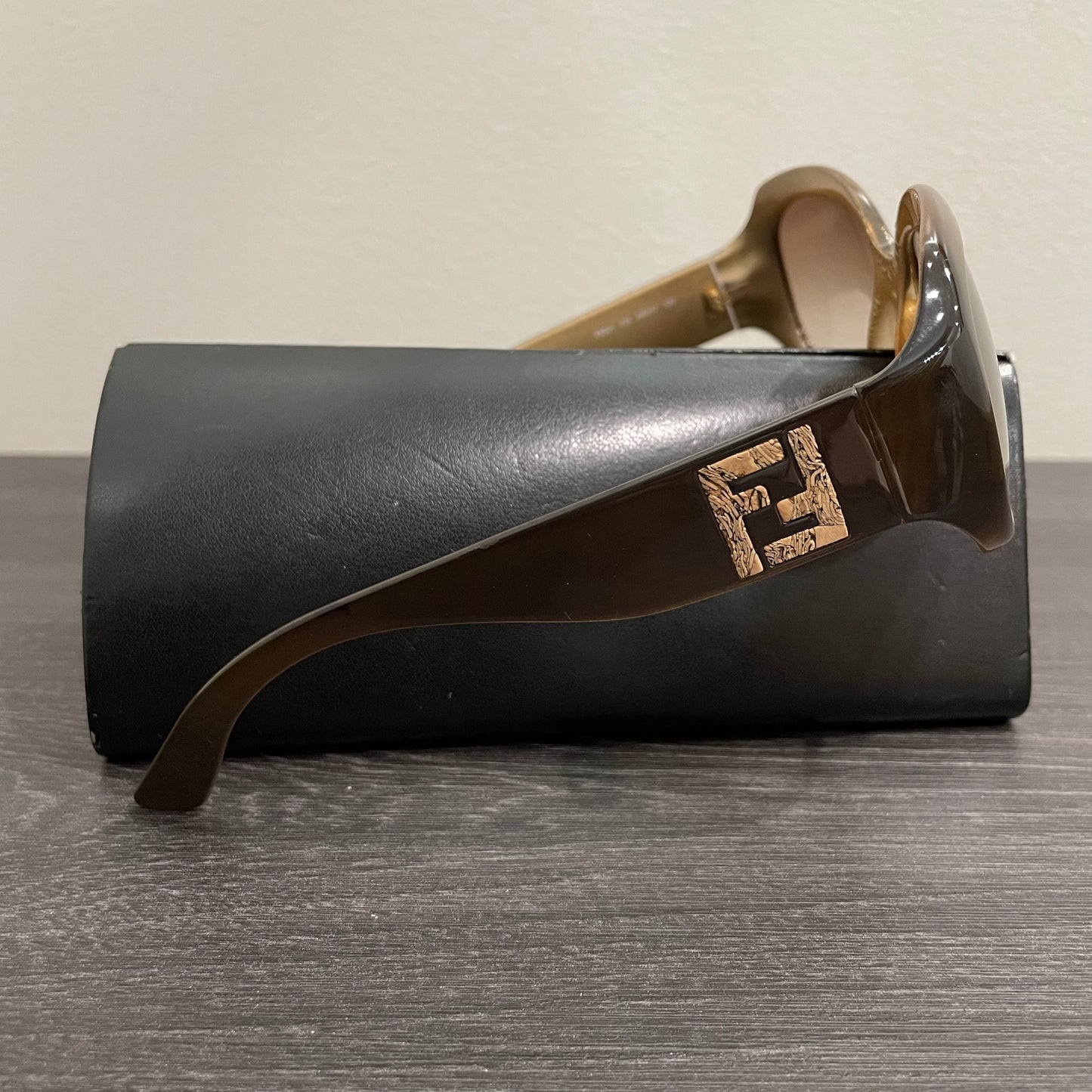 Fendi Gold Frame Sunglasses with Case