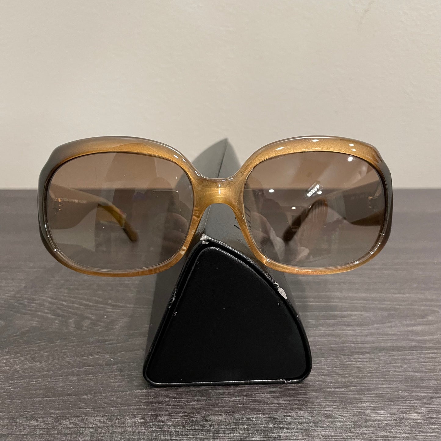 Fendi Gold Frame Sunglasses with Case