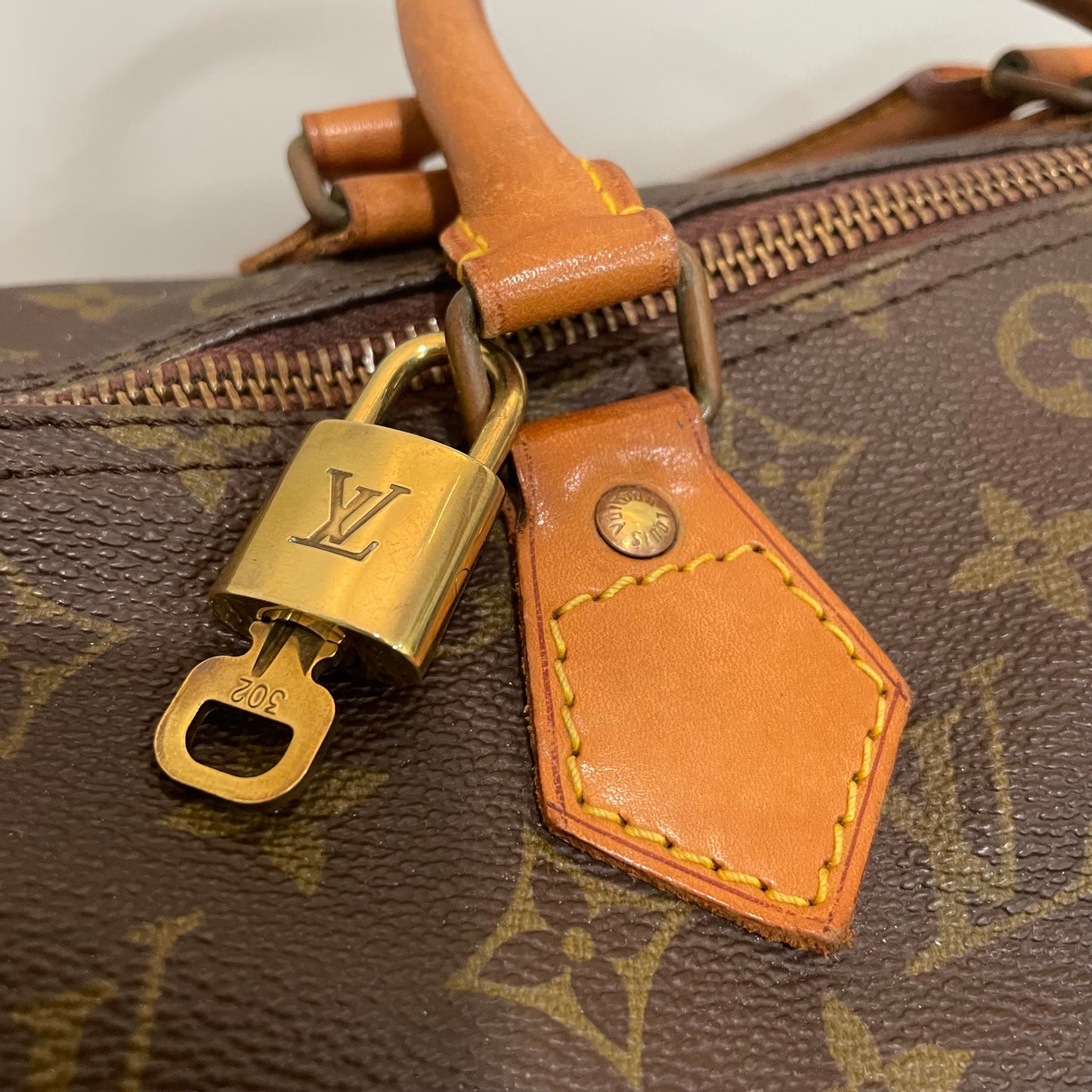 SOLD! Louis Vuitton Monogram Speedy 30 with Lock & Key