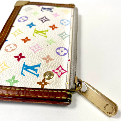 LOUIS VUITTON White Multicolor Monogram Coin Purse