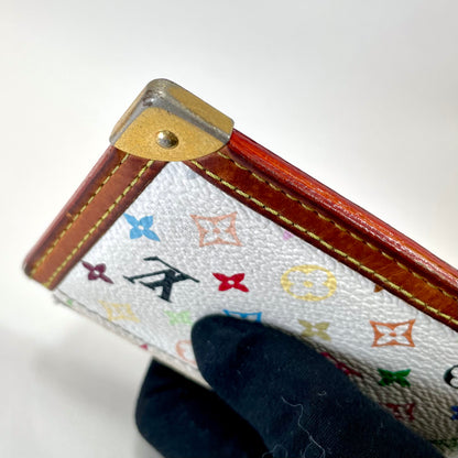 LOUIS VUITTON White Multicolor Monogram Coin Purse
