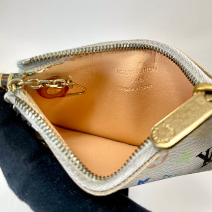 LOUIS VUITTON White Multicolor Monogram Coin Purse