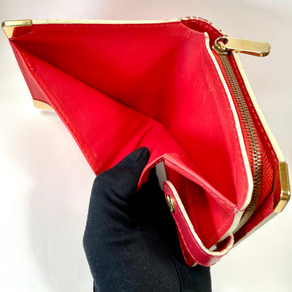 LOUIS VUITTON Red Leather Wallet