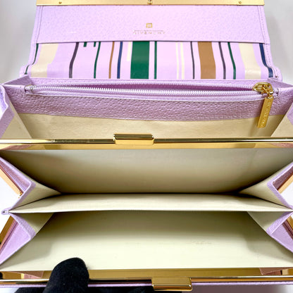 GIVENCHY Lavender Leather Long Wallet