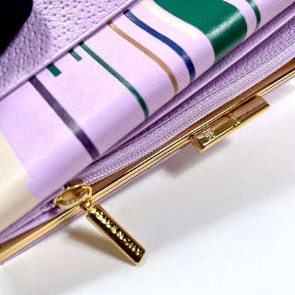 GIVENCHY Lavender Leather Long Wallet