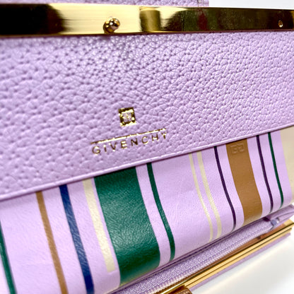 GIVENCHY Lavender Leather Long Wallet