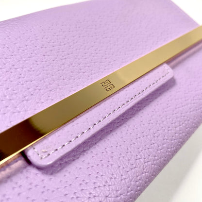 GIVENCHY Lavender Leather Long Wallet