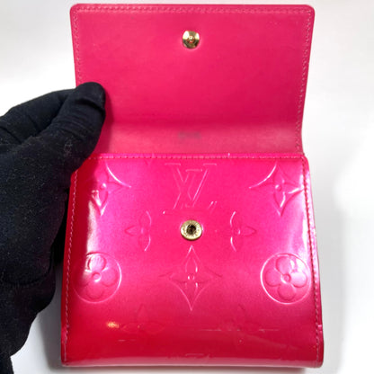 LOUIS VUITTON Hot Pink Monogram Vernis Leather Compact Wallet
