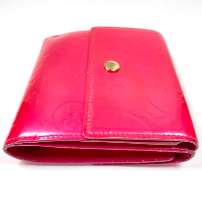 LOUIS VUITTON Hot Pink Monogram Vernis Leather Compact Wallet