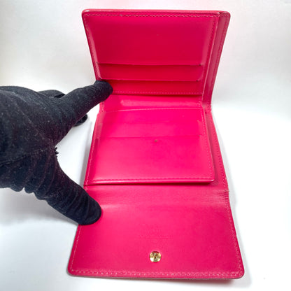 LOUIS VUITTON Hot Pink Monogram Vernis Leather Compact Wallet