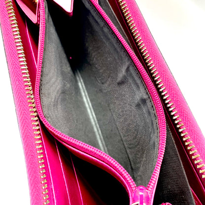 GUCCI Fuchsia Long Zippy Wallet