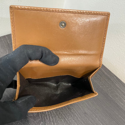 GUCCI GG Brown Leather Bi-fold Wallet