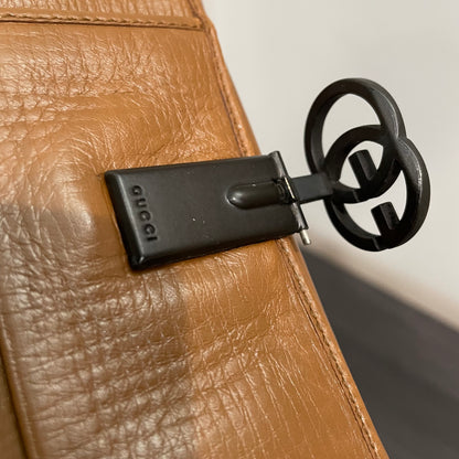 GUCCI GG Brown Leather Bi-fold Wallet