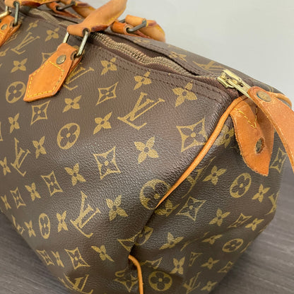 SOLD! Louis Vuitton Monogram Speedy 40 with Lock & Key