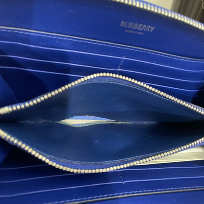 BURBERRY Large Shield Leather Zip Wallet