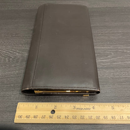 #152 YVES SAINT LAURENT Brown Leather Long Wallet