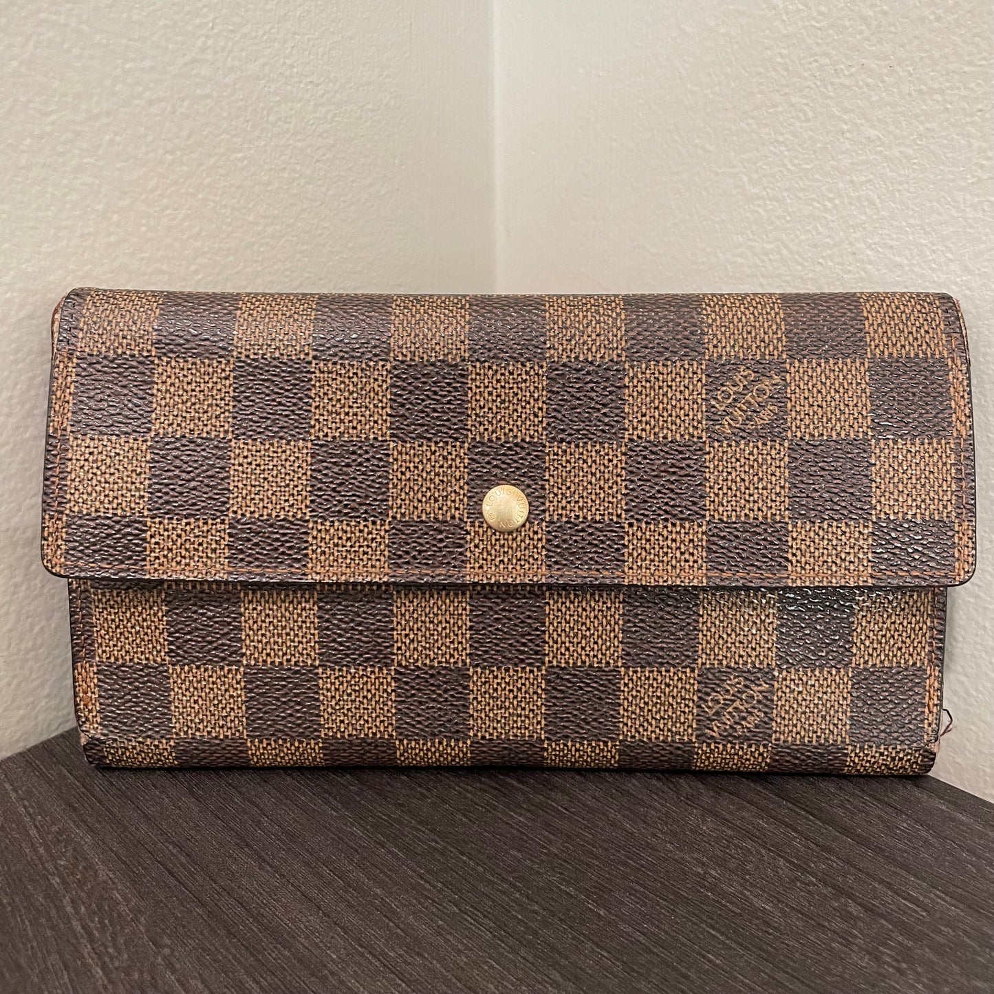 SOLD! Louis Vuitton Damier Ebene Wallet