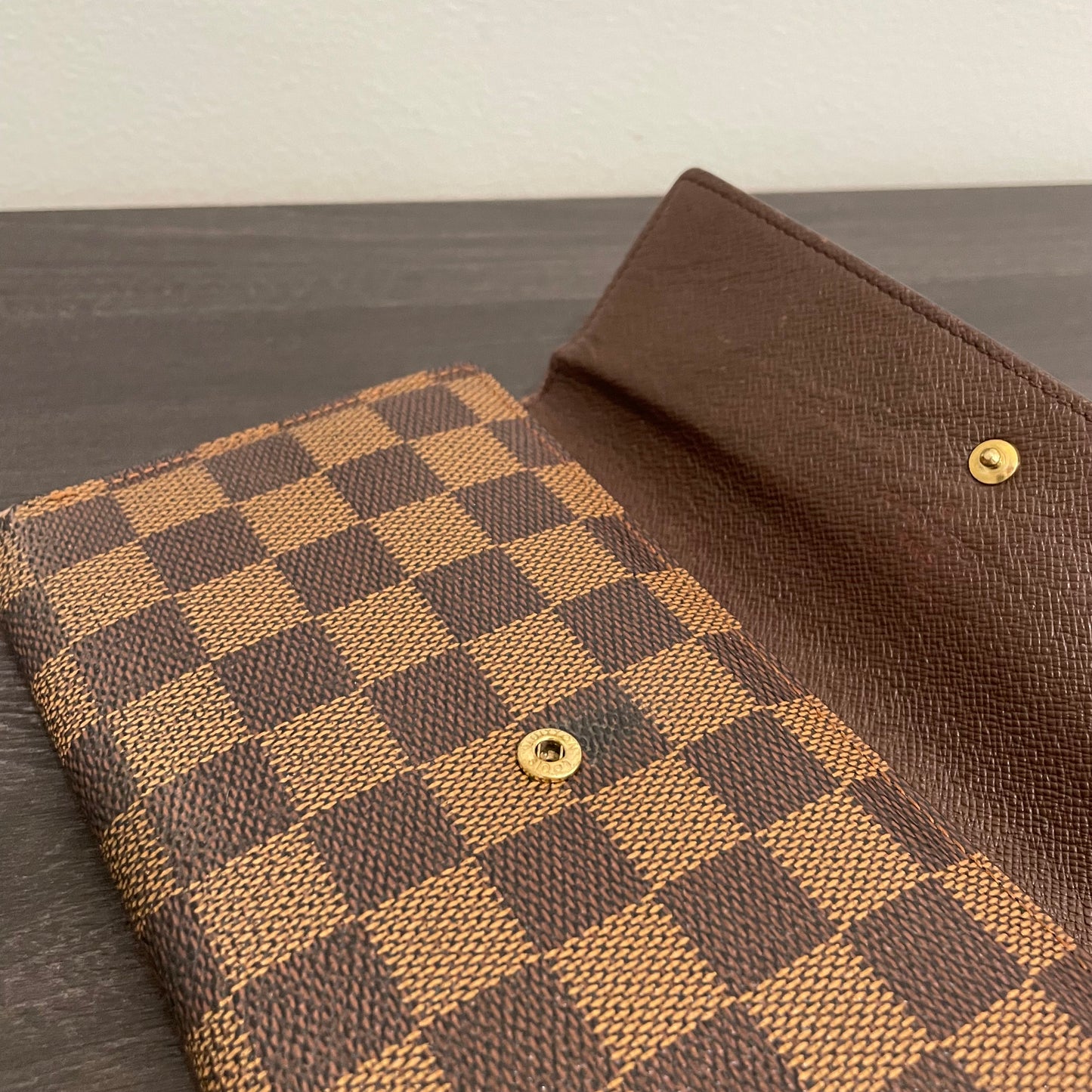 SOLD! Louis Vuitton Damier Ebene Wallet