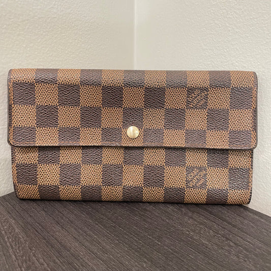 SOLD! Louis Vuitton Damier Ebene Wallet