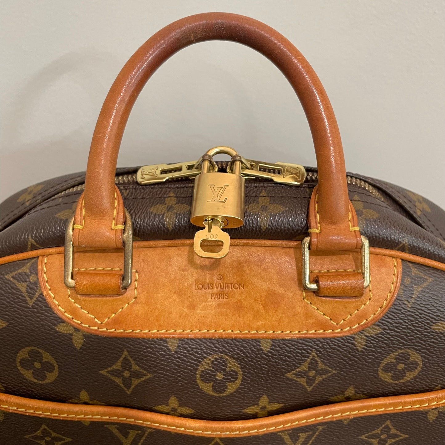 SOLD! Louis Vuitton Monogram Deauville Petit with Lock & Key