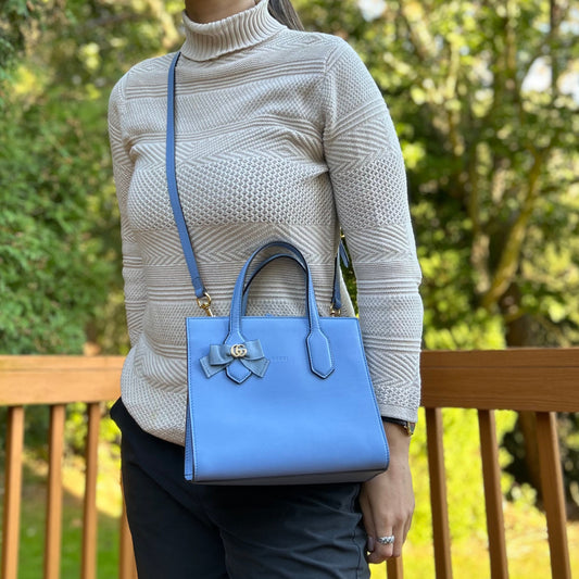 GUCCI Small GG Ribbon Tote EXCLUSIVELY RARE