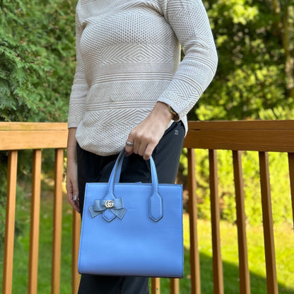 GUCCI Small GG Ribbon Tote EXCLUSIVELY RARE