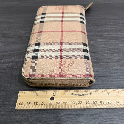 BURBERRY Check Zippy Wallet