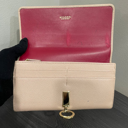 #151 BVLGARI Leather Long Wallet