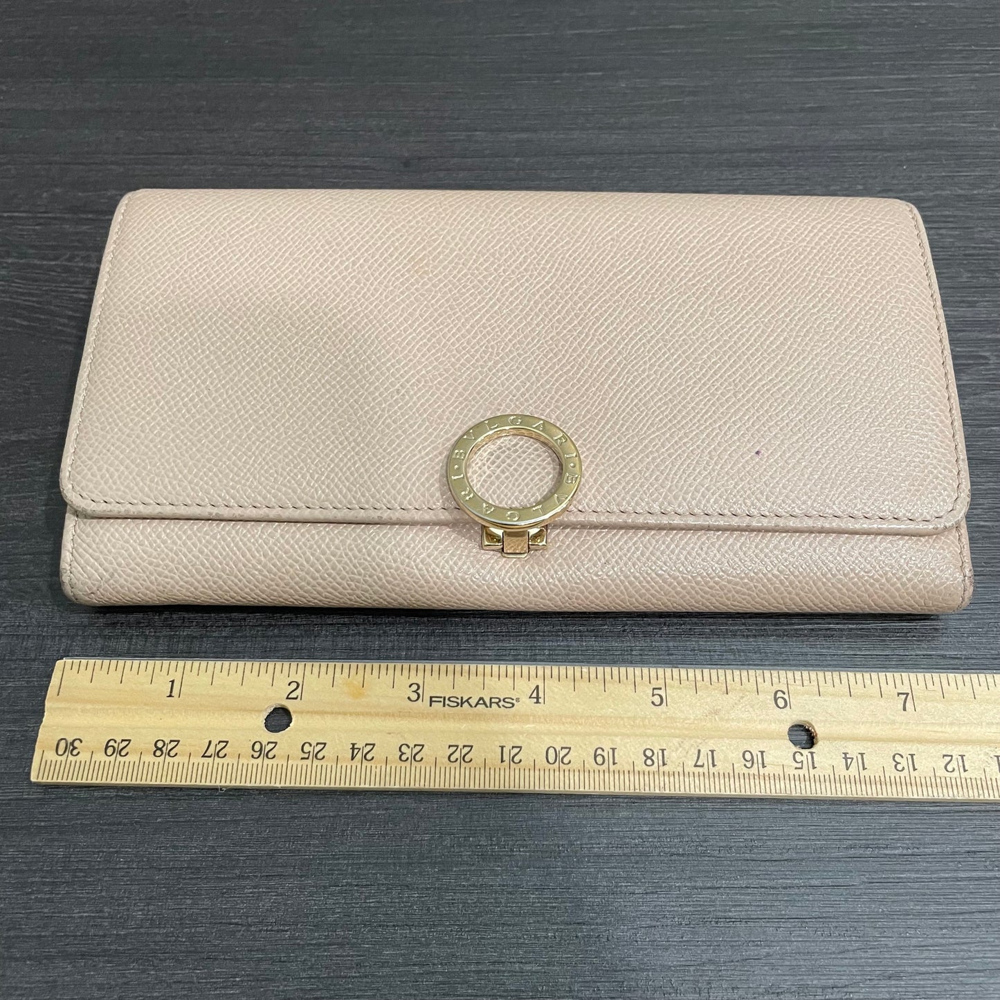 #151 BVLGARI Leather Long Wallet