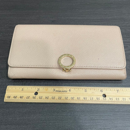 #151 BVLGARI Leather Long Wallet