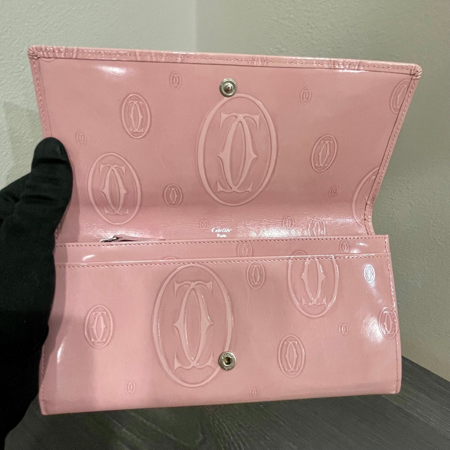 CARTIER Leather Long Wallet