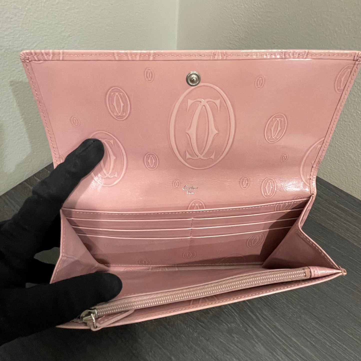 CARTIER Leather Long Wallet