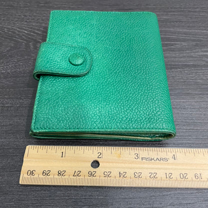 #101 CHANEL Green Leather Wallet