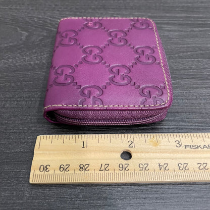 #102 GUCCI Fuchsia Leather Coin Purse