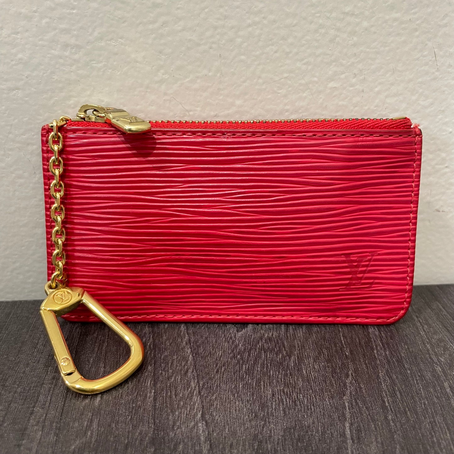 #105 LOUIS VUITTON Red Epi Coin Purse