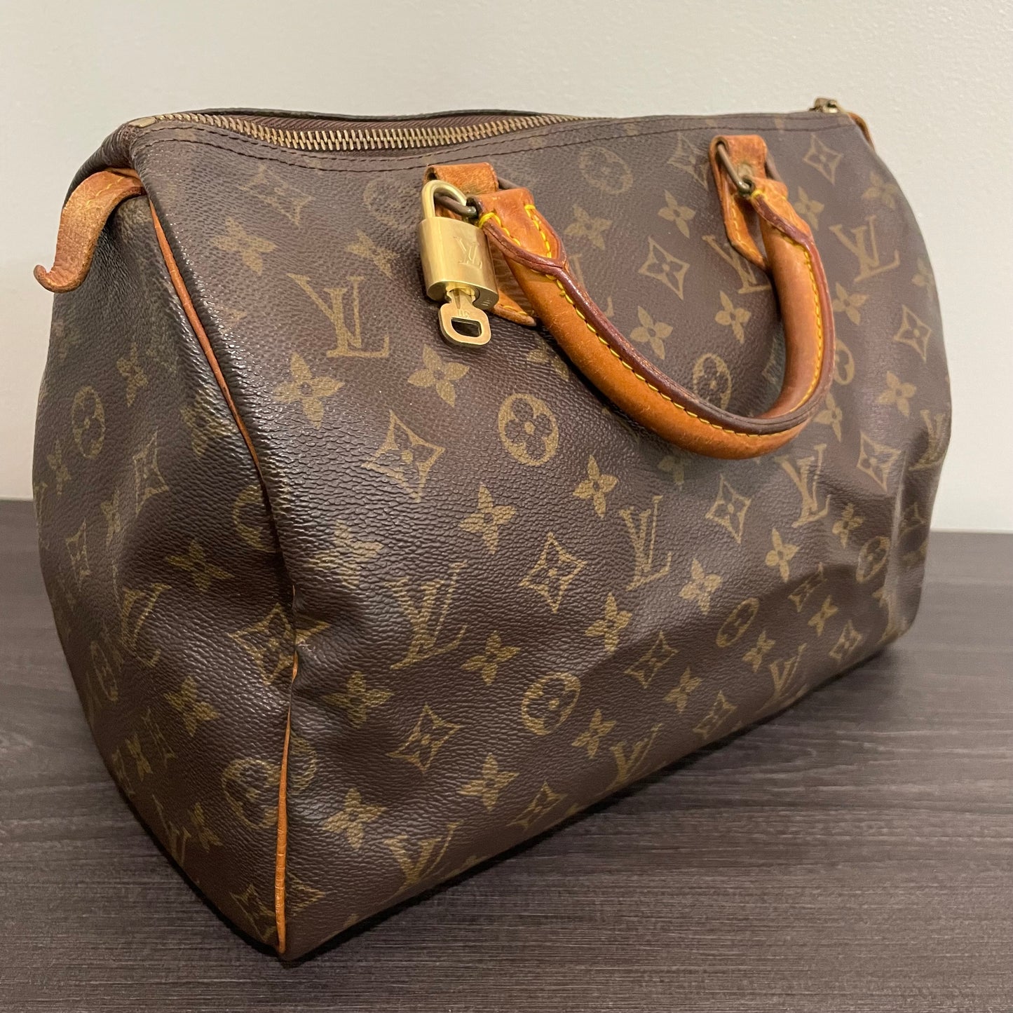 SOLD! Louis Vuitton Monogram Speedy 30 with Lock & Key