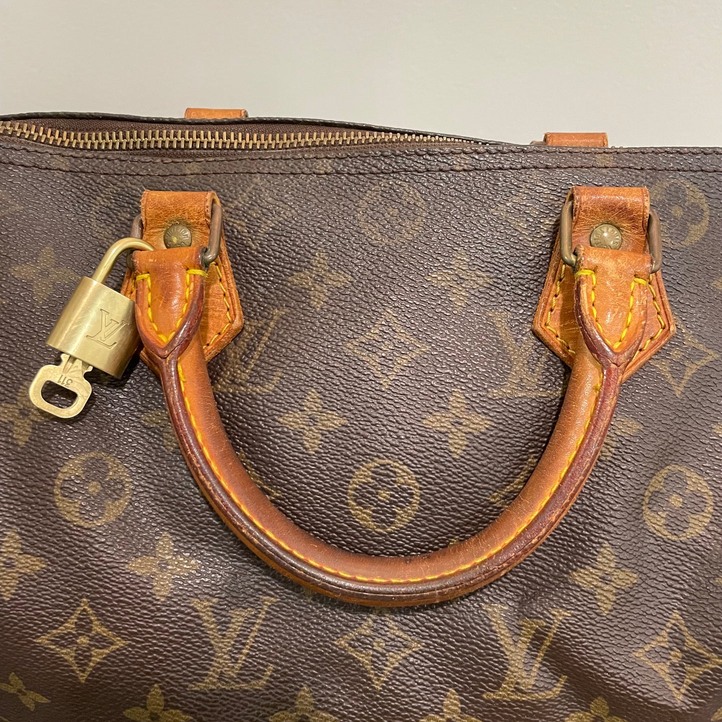 SOLD! Louis Vuitton Monogram Speedy 30 with Lock & Key