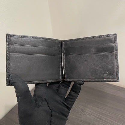 #110 GUCCI GG Men's Clip Wallet