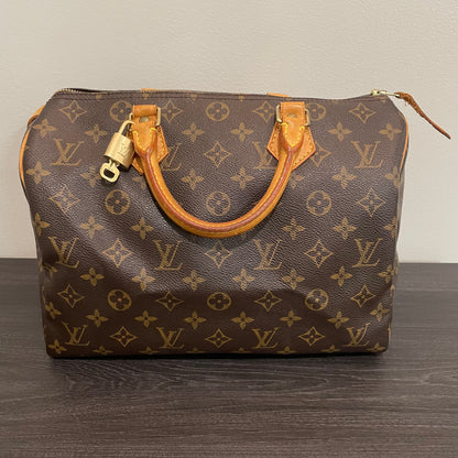 SOLD! Louis Vuitton Monogram Speedy 30 with Lock & Key