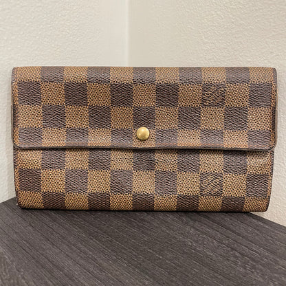 #114 LOUIS VUITTON Damier Ebene Long Wallet