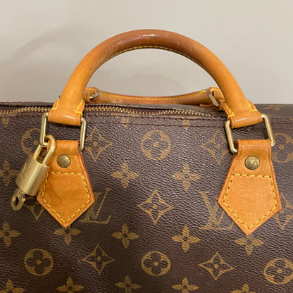 SOLD! Louis Vuitton Monogram Speedy 30 with Lock & Key