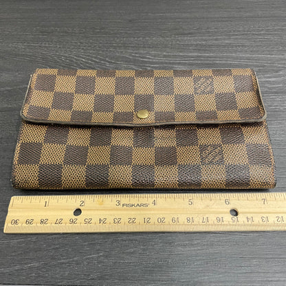 #114 LOUIS VUITTON Damier Ebene Long Wallet