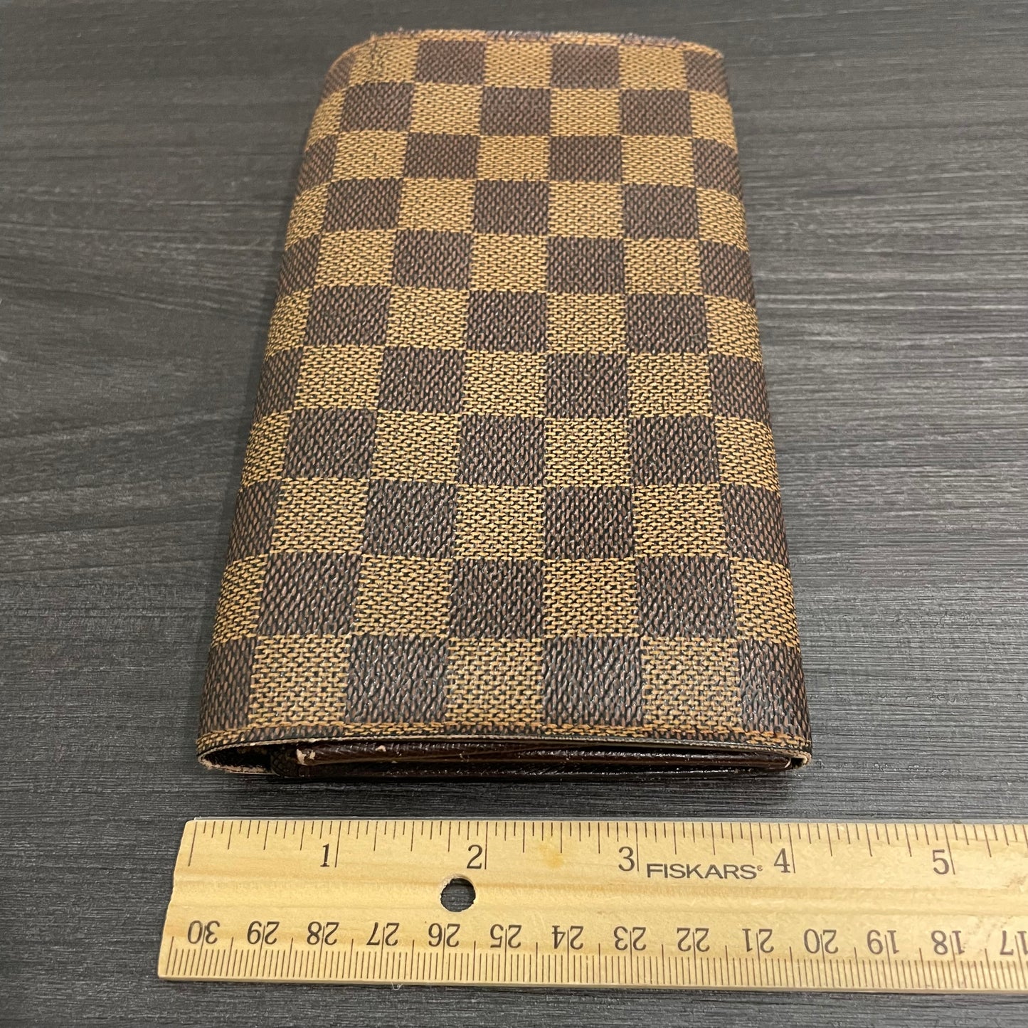 #114 LOUIS VUITTON Damier Ebene Long Wallet