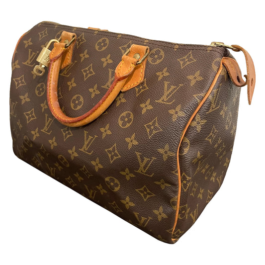 SOLD! Louis Vuitton Monogram Speedy 30 with Lock & Key